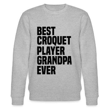 Meilleur joueur de croquet Grand-père de tous les temps - Joueur de croquet - Sweat bio CHANGER Stanley/Stella Unisexe - gris chiné - Devant - Nik (191cm) & Marisol (170cm)