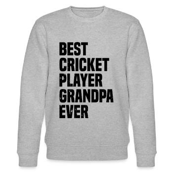 Meilleur grand-père joueur de cricket de tous les temps - Cricketing Gran - Sweat bio CHANGER Stanley/Stella Unisexe - gris chiné - Devant - Nik (191cm) & Marisol (170cm)