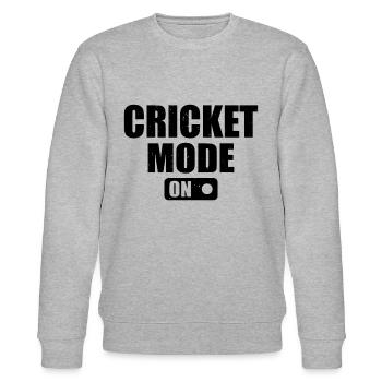 Cricket Mode On - Cricketing Cricketer Cricket Pla - Stanley/Stella Unisex Bio-Sweatshirt CHANGER  - Grau meliert - Vorne - Nik (191cm) & Marisol (170cm)