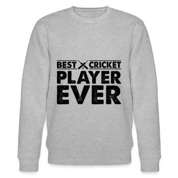 Best Cricket Player Ever - Cricketing Cricket Play - Stanley/Stella Unisex Bio-Sweatshirt CHANGER  - Grau meliert - Vorne - Nik (191cm) & Marisol (170cm)