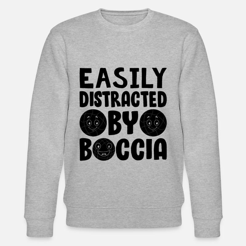 Easily Distracted By Boccia - Stanley/Stella CHANGER Unisex Organic Sweatshirt - heather grey