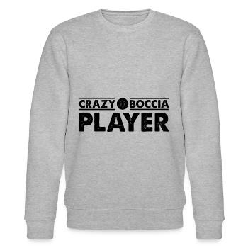 Crazy Boccia Player - Bocce Ball Player Boccia Pla - Stanley/Stella CHANGER Unisex Organic Sweatshirt - heather grey - Front - Nik (191cm) & Marisol (170cm)
