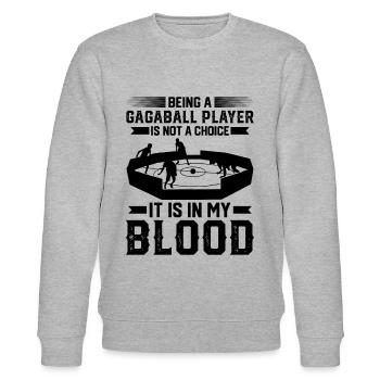Being A Gagaball Player Is Not A Choice - Gagaball - Stanley/Stella CHANGER Unisex Organic Sweatshirt - heather grey - Front - Nik (191cm) & Marisol (170cm)
