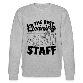 The Best Cleaning Staff - Housekeeper House Cleane - Stanley/Stella CHANGER Unisex Organic Sweatshirt - heather grey - Front - Nik (191cm) & Marisol (170cm)