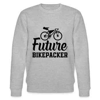 Bikepacking Toddler Future Bikepacker - Stanley/Stella CHANGER Unisex Organic Sweatshirt - heather grey - Front - Nik (191cm) & Marisol (170cm)