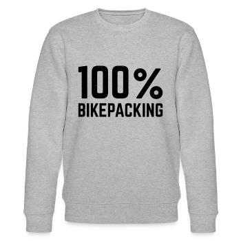 100 % Bikepacking - Stanley/Stella Unisex Bio-Sweatshirt CHANGER  - Grau meliert - Vorne - Nik (191cm) & Marisol (170cm)