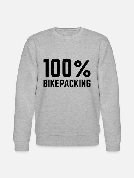 100% bikepacking - Stanley/Stella CHANGER Unisex Organic Sweatshirt - heather grey