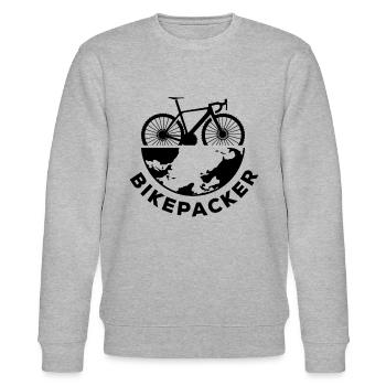 Bikepacker Gravel Bike Bikepacking - Stanley/Stella Unisex Bio-Sweatshirt CHANGER  - Grau meliert - Vorne - Nik (191cm) & Marisol (170cm)
