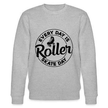 Roller Skating Roller Skater - Every Day Is Roller - Stanley/Stella Unisex Bio-Sweatshirt CHANGER  - Grau meliert - Vorne - Nik (191cm) & Marisol (170cm)