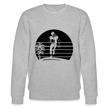 Football Player Silhouette - Stanley/Stella Unisex Bio-Sweatshirt CHANGER  - Grau meliert - Vorne - Nik (191cm) & Marisol (170cm)