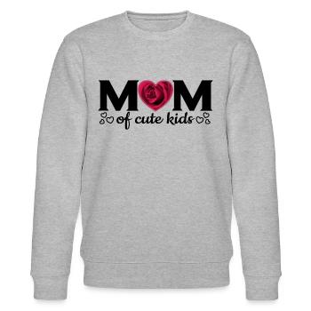 Mom of cute kids - Stanley/Stella Unisex Bio-Sweatshirt CHANGER  - Grau meliert - Vorne - Nik (191cm) & Marisol (170cm)