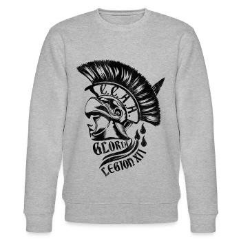 Kölsche Römer II - Stanley/Stella Unisex Bio-Sweatshirt CHANGER  - Grau meliert - Vorne - Nik (191cm) & Marisol (170cm)
