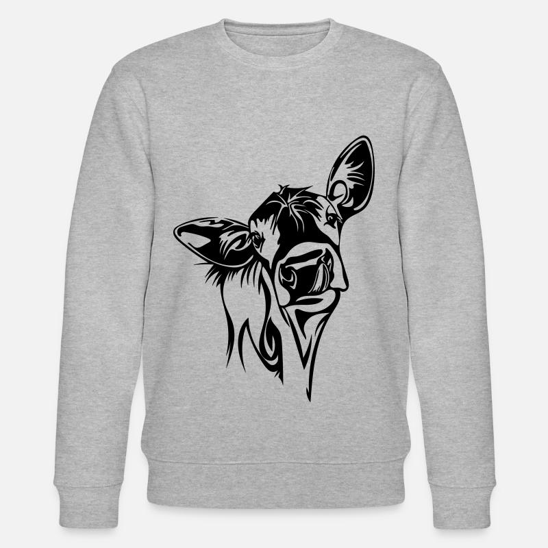 Vache - Sweat bio CHANGER Stanley/Stella Unisexe - gris chiné