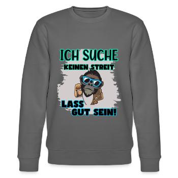 Affe Sonnenbrille Muskeln kein Streit Frieden - Stanley/Stella Unisex Bio-Sweatshirt CHANGER  - Burgunderrot - Vorne - Nik (191cm) & Marisol (170cm)