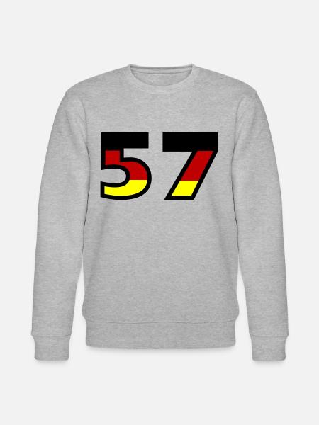 57 Number Germany Jersey - Stanley/Stella CHANGER Unisex Organic Sweatshirt - heather grey