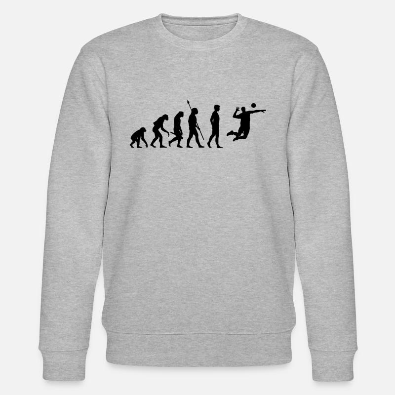 Beach Volleyball Evolution - Stanley/Stella Unisex Bio-Sweatshirt CHANGER  - Grau meliert