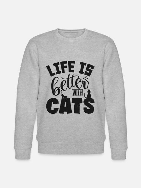 cat - Stanley/Stella CHANGER Unisex Organic Sweatshirt - heather grey