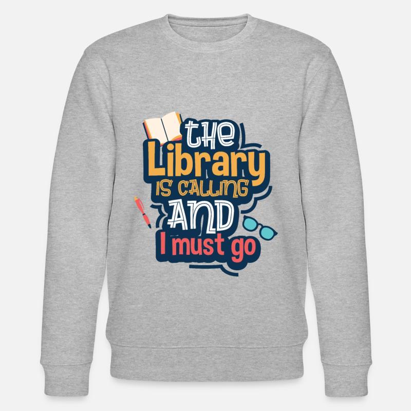 Bücher lesen - Stanley/Stella Unisex Bio-Sweatshirt CHANGER  - Grau meliert