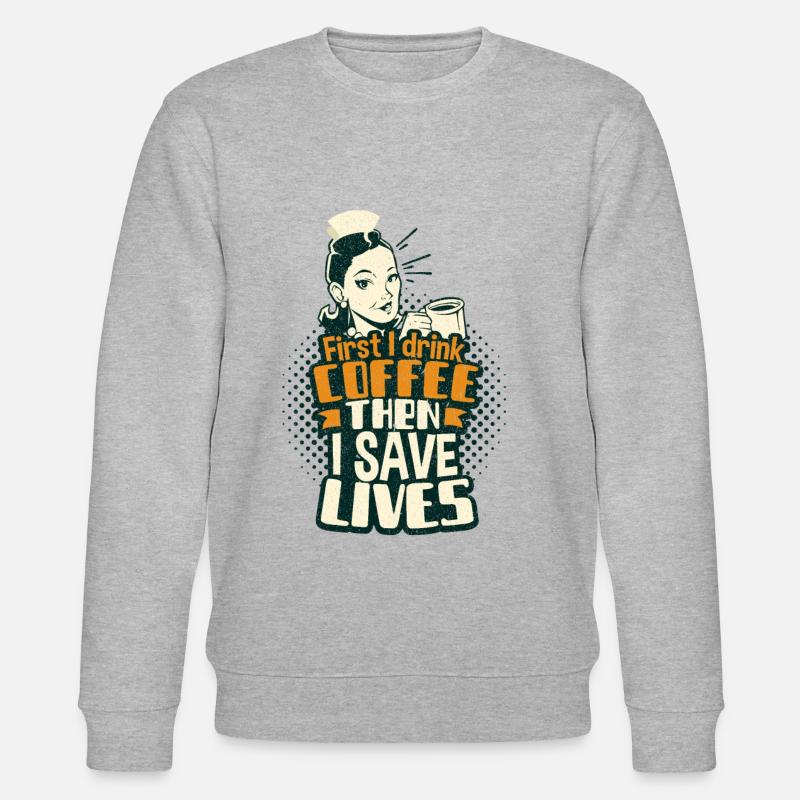 Krankenschwester - Stanley/Stella Unisex Bio-Sweatshirt CHANGER  - Grau meliert