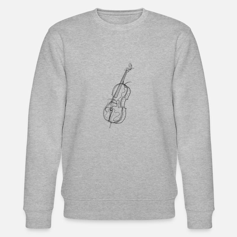 Violoncelle - dessin au trait - Sweat bio CHANGER Stanley/Stella Unisexe - gris chiné