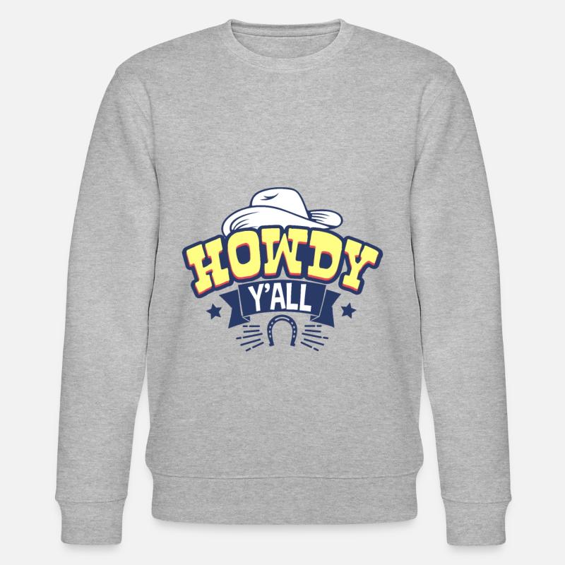 Cowboy cheval cavalier - Sweat bio CHANGER Stanley/Stella Unisexe - gris chiné