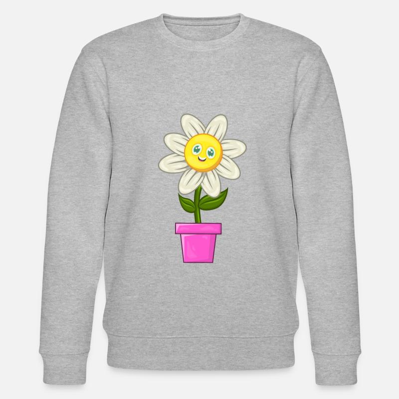 Gänseblümchen - Stanley/Stella Unisex Bio-Sweatshirt CHANGER  - Grau meliert