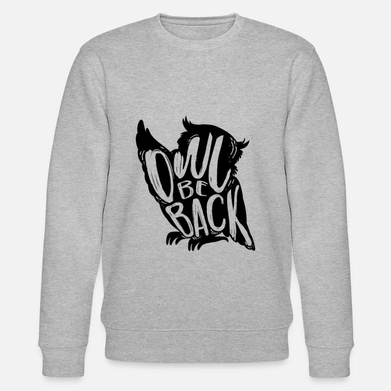 Eule - Stanley/Stella Unisex Bio-Sweatshirt CHANGER  - Grau meliert