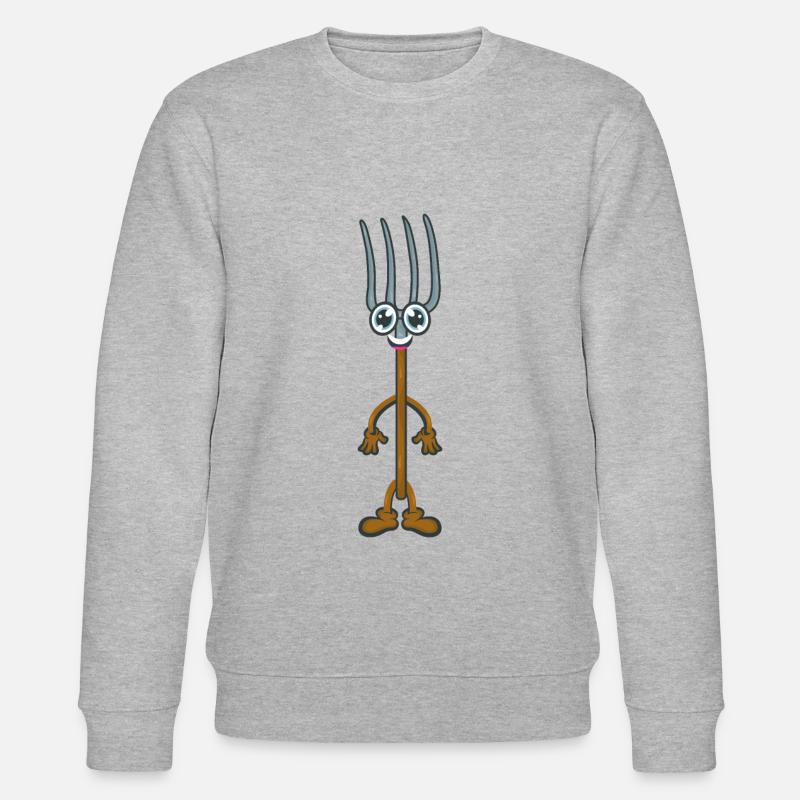 Mistgabel Bauer Landwirt - Stanley/Stella Unisex Bio-Sweatshirt CHANGER  - Grau meliert