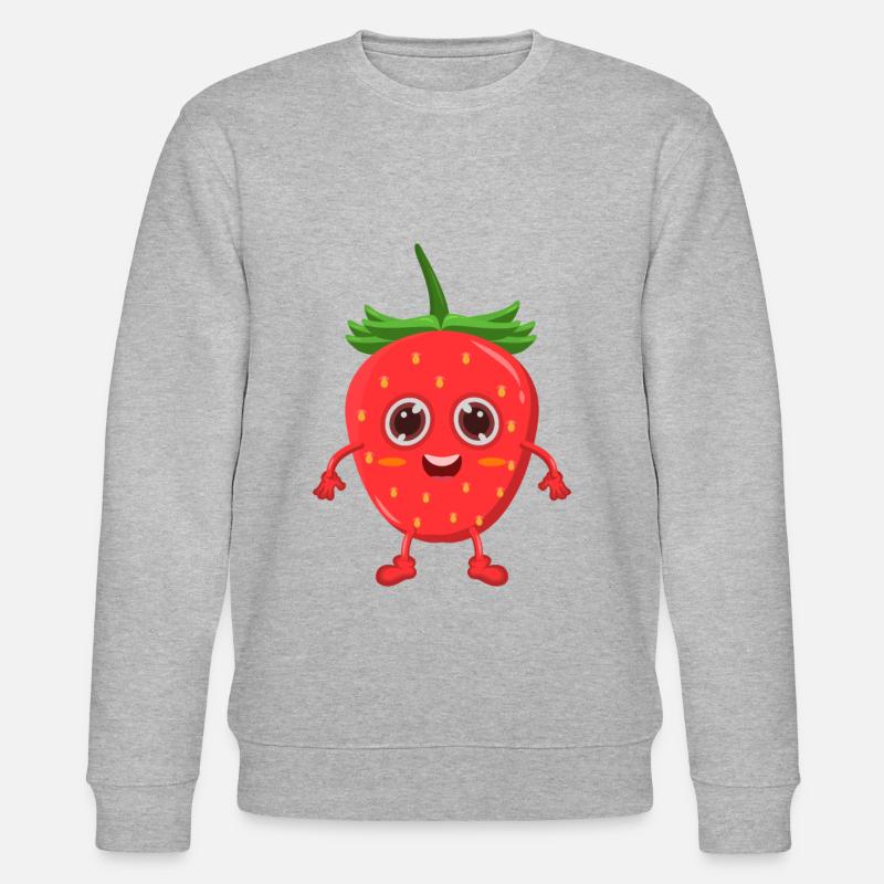 Erdbeere - Stanley/Stella Unisex Bio-Sweatshirt CHANGER  - Grau meliert