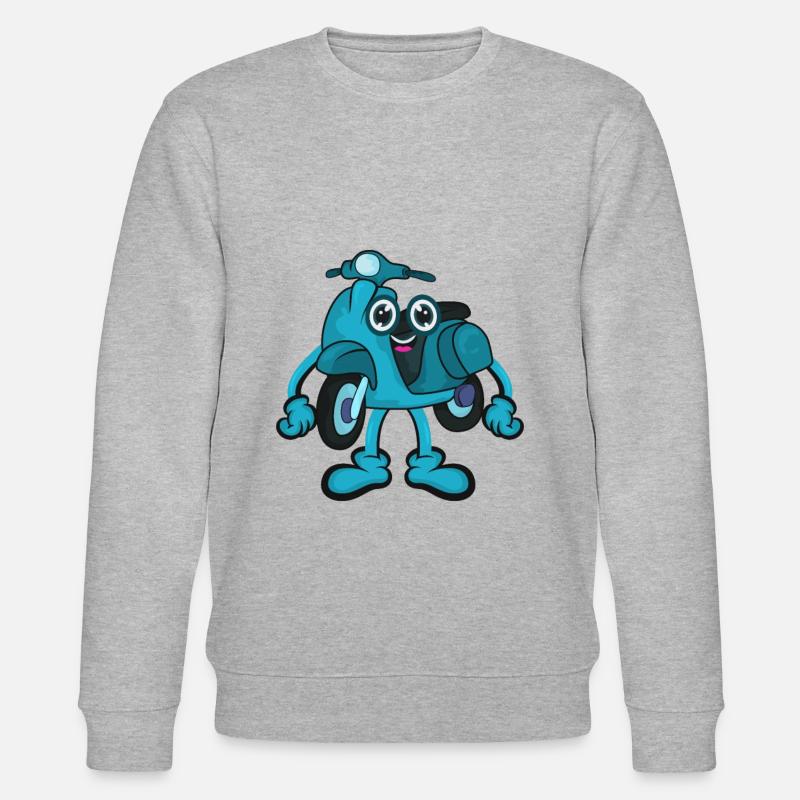 Roller Moped Scooter - Stanley/Stella Unisex Bio-Sweatshirt CHANGER  - Grau meliert