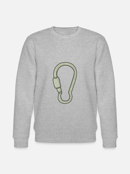 Snap hook climbing climber - Stanley/Stella CHANGER Unisex Organic Sweatshirt - heather grey
