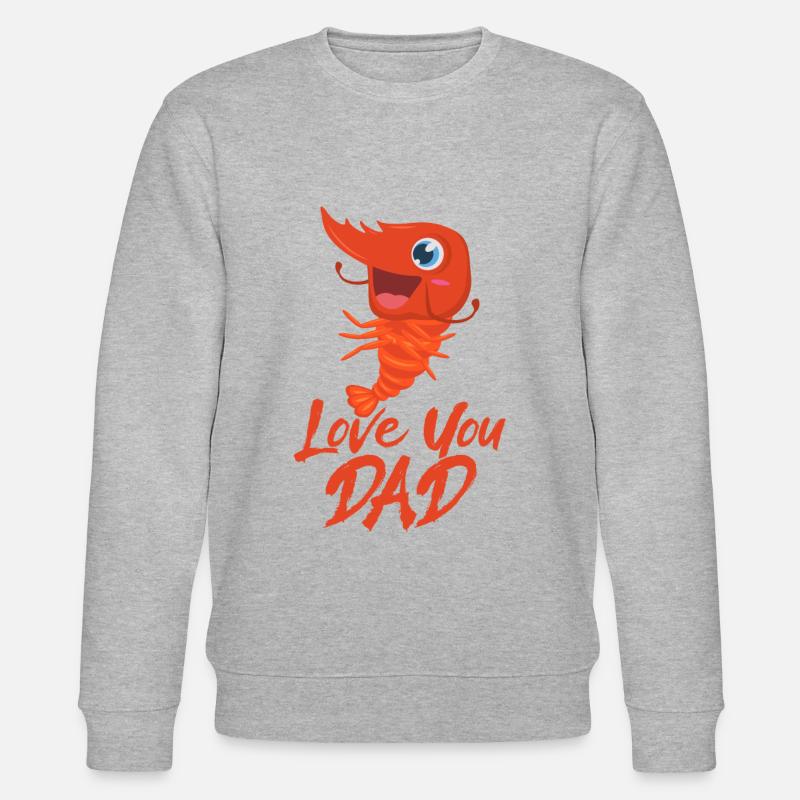 Hab dich lieb Papa - Stanley/Stella Unisex Bio-Sweatshirt CHANGER  - Grau meliert