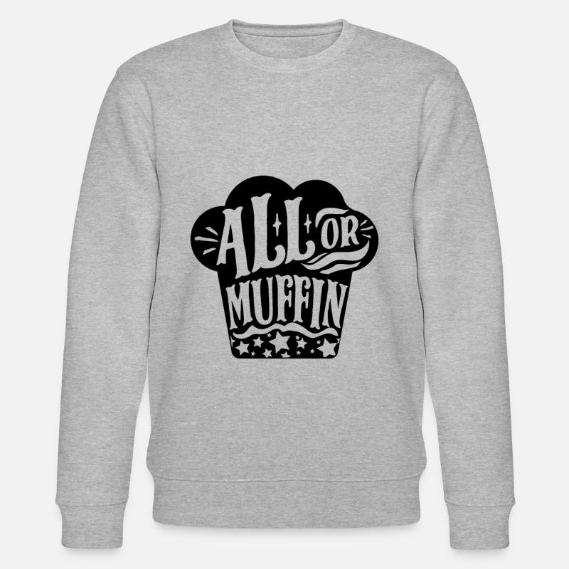 Muffin Baking Baker - Stanley/Stella CHANGER Unisex Organic Sweatshirt - heather grey