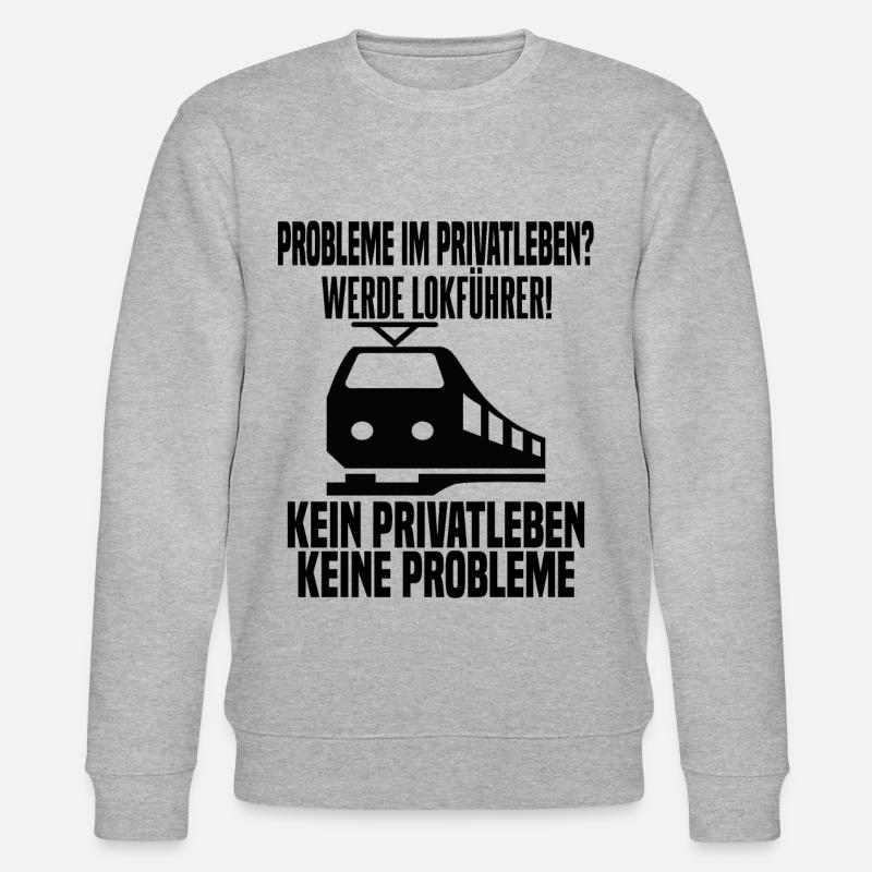 Triebfahrzeugführer Lokführer Zugührer - Stanley/Stella Unisex Bio-Sweatshirt CHANGER - Grau meliert