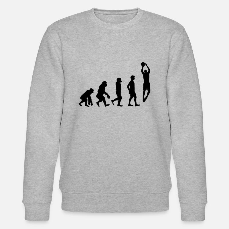 Basketball Evolution Basketballspieler - Stanley/Stella Unisex Bio-Sweatshirt CHANGER  - Grau meliert