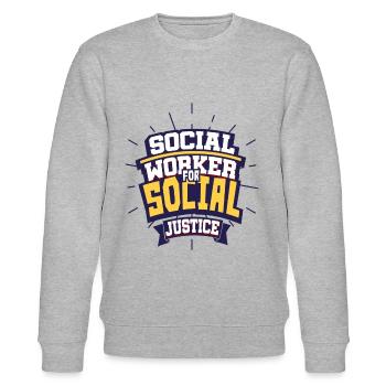 Travailleurs sociaux - Sweat bio CHANGER Stanley/Stella Unisexe - gris chiné - Devant - Nik (191cm) & Marisol (170cm)
