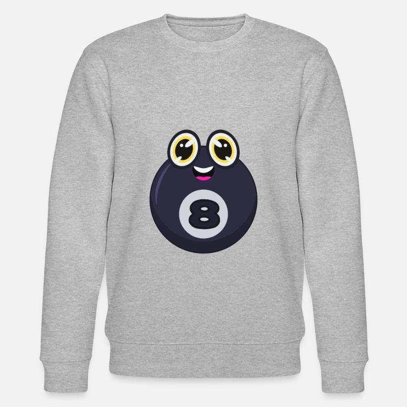 Billard Billardkugel - Stanley/Stella Unisex Bio-Sweatshirt CHANGER  - Grau meliert