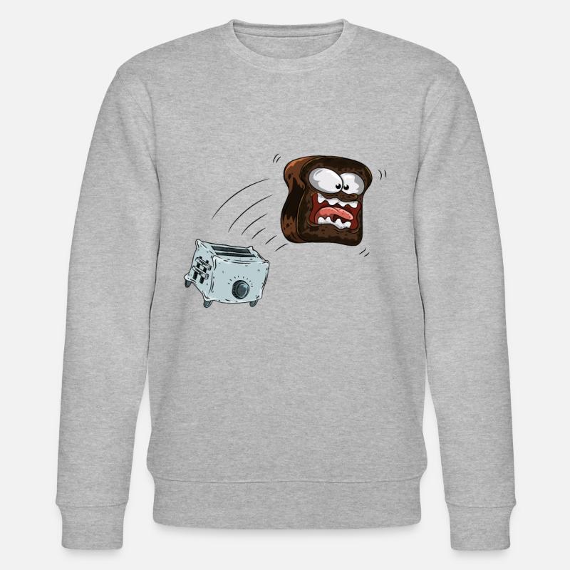 Toast Frühstück - Stanley/Stella Unisex Bio-Sweatshirt CHANGER  - Grau meliert