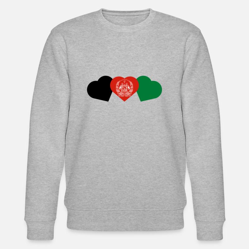 Drapeau de l'amour de l'Afghanistan - Sweat bio CHANGER Stanley/Stella Unisexe - gris chiné