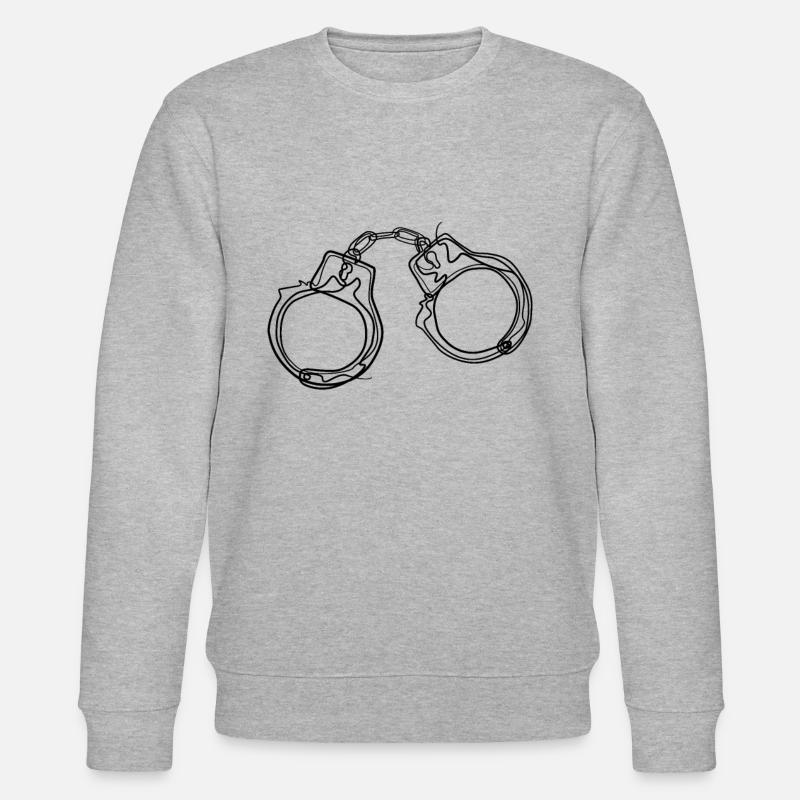 Handschellen - one line drawing - Stanley/Stella Unisex Bio-Sweatshirt CHANGER  - Grau meliert