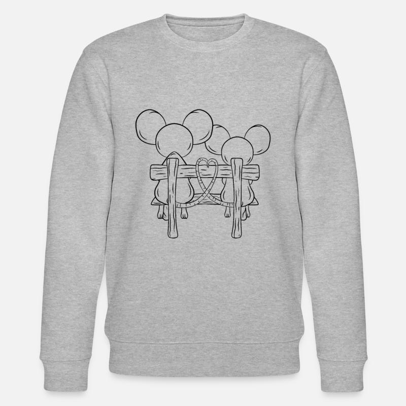 Souris Couple Amour - Sweat bio CHANGER Stanley/Stella Unisexe - gris chiné