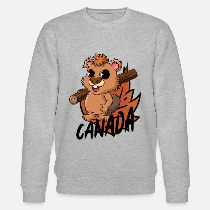 Canada Beaver - Stanley/Stella CHANGER Unisex Organic Sweatshirt - heather grey
