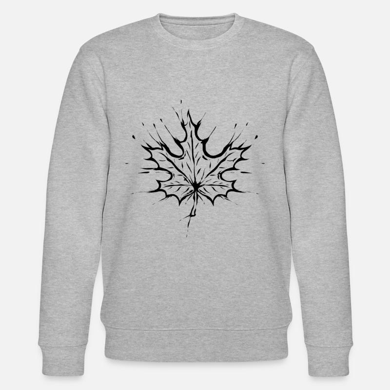 Ahorn Blatt - Stanley/Stella Unisex Bio-Sweatshirt CHANGER  - Grau meliert