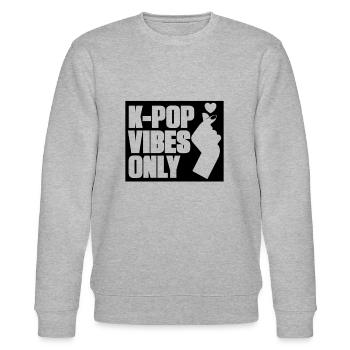 K-Pop - Stanley/Stella Unisex Bio-Sweatshirt CHANGER  - Grau meliert - Vorne - Nik (191cm) & Marisol (170cm)