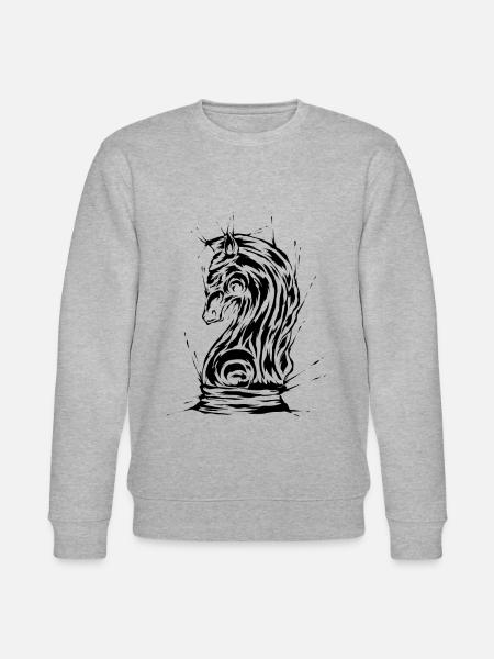 Szachy Springer Figura szachowa - Ekologiczna bluza unisex Stanley/Stella CHANGER  - szary melanż