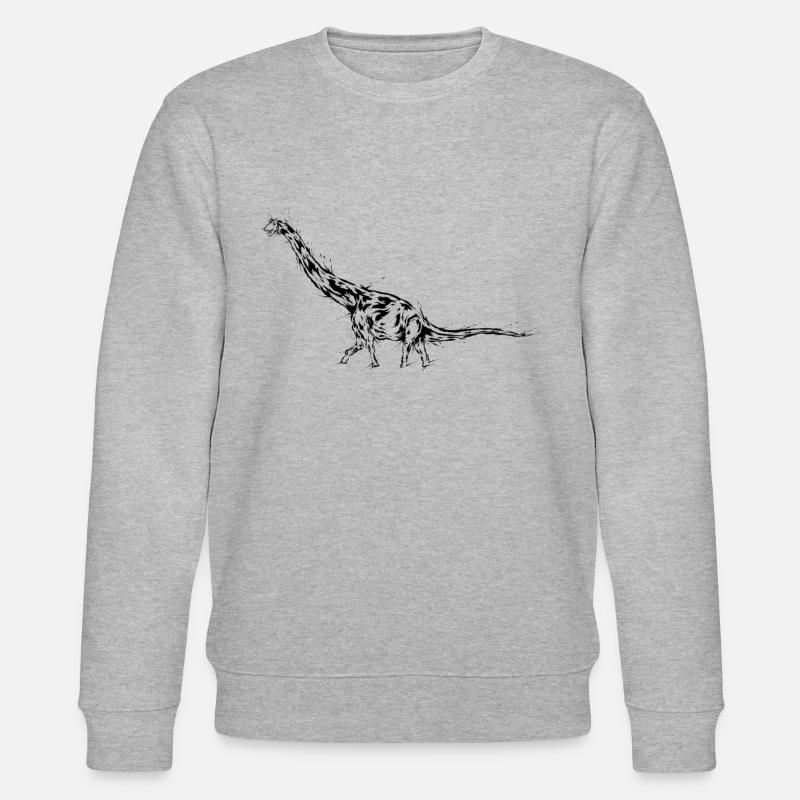 Brachiosaurus Dinosaurier - Stanley/Stella Unisex Bio-Sweatshirt CHANGER  - Grau meliert