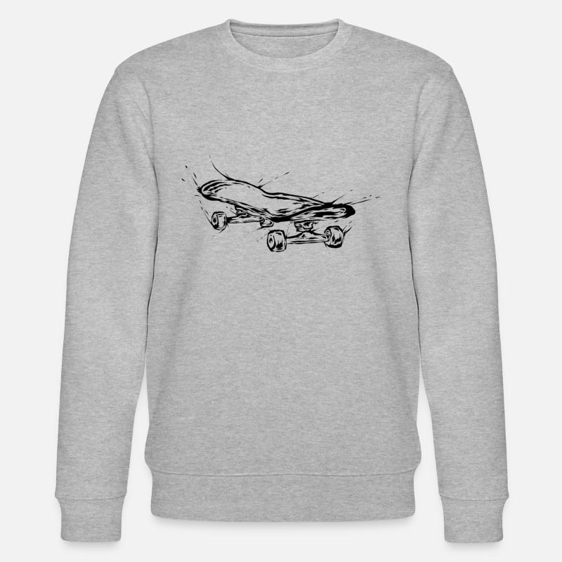 Skater Skateboard - Stanley/Stella Unisex Bio-Sweatshirt CHANGER  - Grau meliert