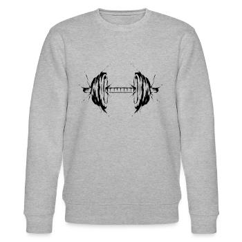 Dumbbell Fitness - Stanley/Stella CHANGER Unisex Organic Sweatshirt - heather grey - Front - Nik (191cm) & Marisol (170cm)