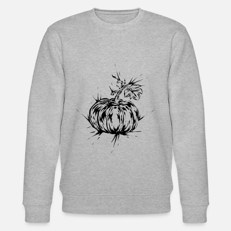 Kürbis Herbst - Stanley/Stella Unisex Bio-Sweatshirt CHANGER  - Grau meliert