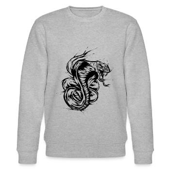 Serpent Cobra - Sweat bio CHANGER Stanley/Stella Unisexe - gris chiné - Devant - Nik (191cm) & Marisol (170cm)